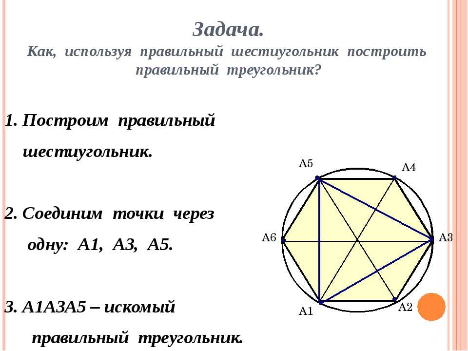 Правильный треугольник правильный шестиугольник. Построение правильных многоугольников шестиугольник. Алгоритм построения шестиугольника. Построение правильного шестиугольника. Алгоритм построения правильного шестиугольника.