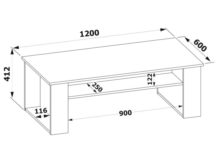 Стандартные размеры журнального столика