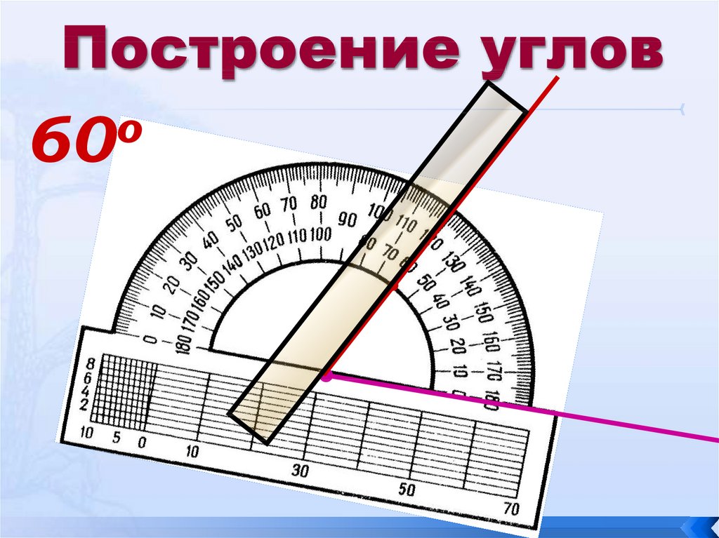 С помощью транспортира измерьте углы на рисунке 77 и сделайте в тетради соответствующие записи