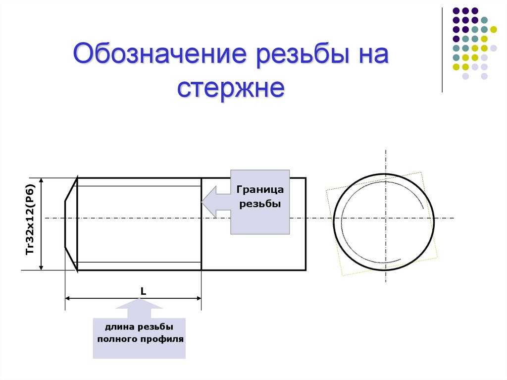 Палец с резьбой чертеж