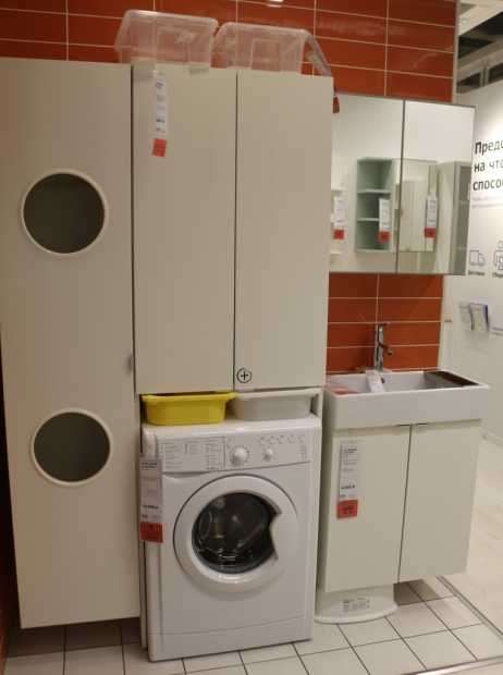 Напольный шкаф для стиральной машины на кухне