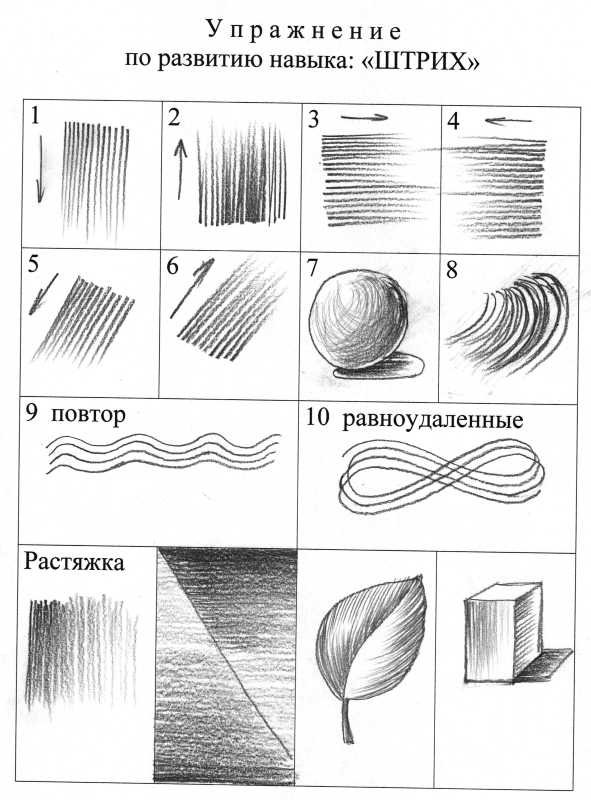 Техника выполнения рисунка карандашом