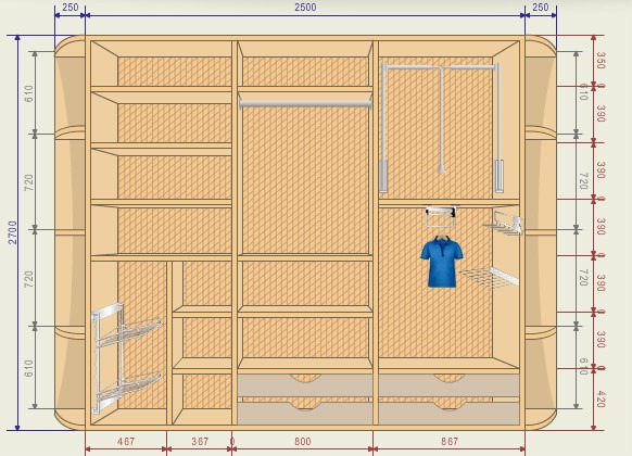 Шкаф купе проект с размерами программа