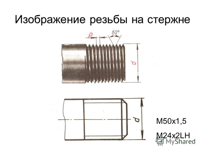 Обозначение шага резьбы на чертеже гост