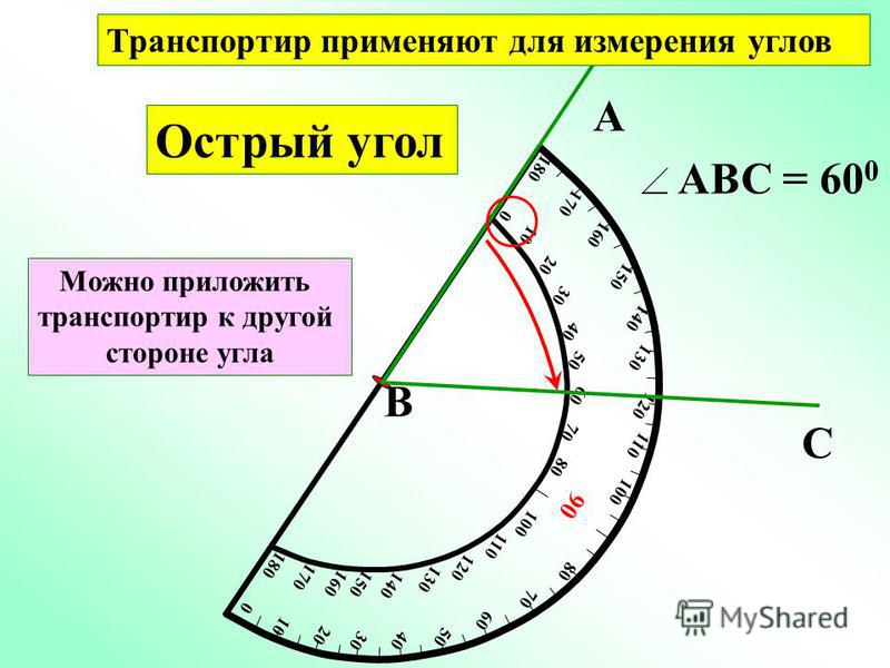 Угол транспортир