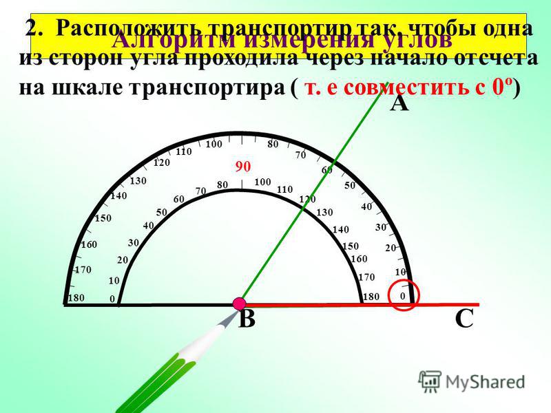 Как нарисовать угол 60 градусов без транспортира