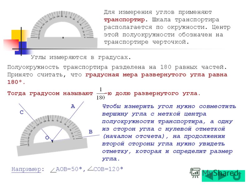 Градусы без транспортира