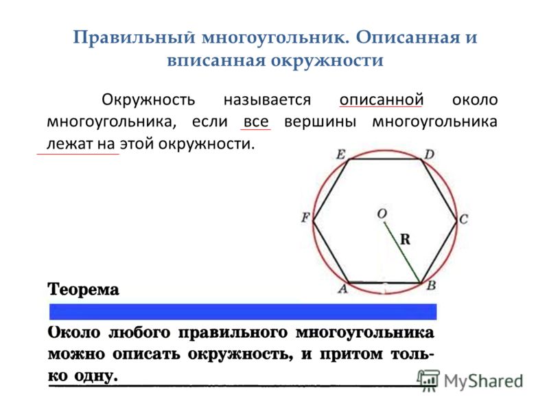 Углы вписанного многоугольника