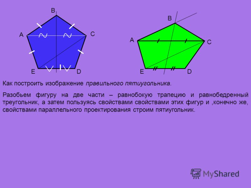 План построения пятиугольника