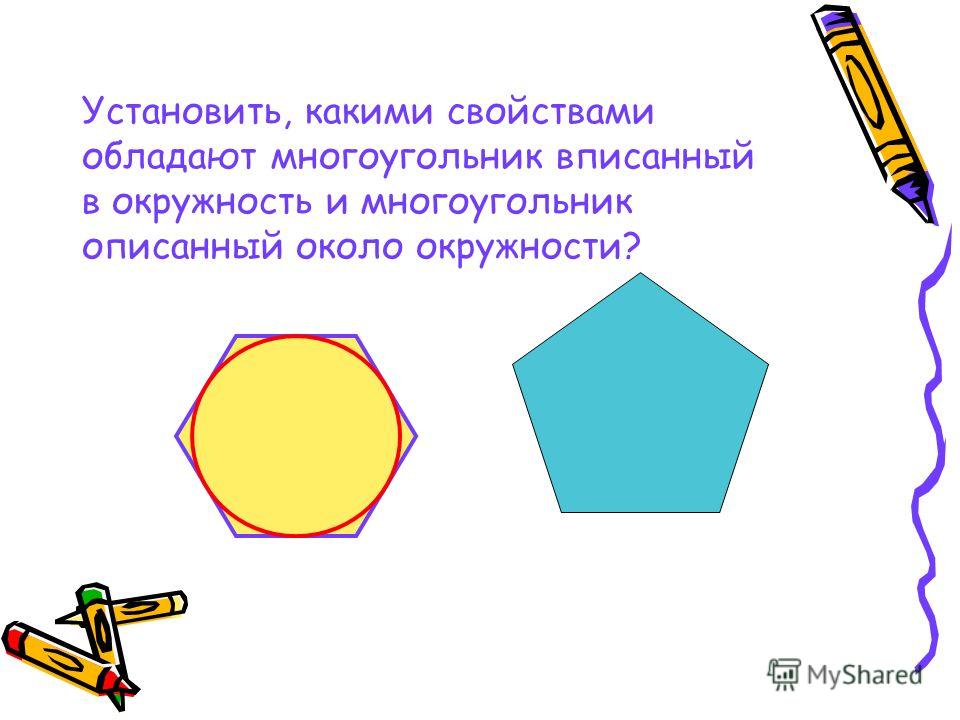 Вписанный многоугольник это. Свойства многоугольника описанного около окружности. Вписанный многоугольник. Свойства многоугольника вписанного в окружность. Признак вписанного многоугольника.