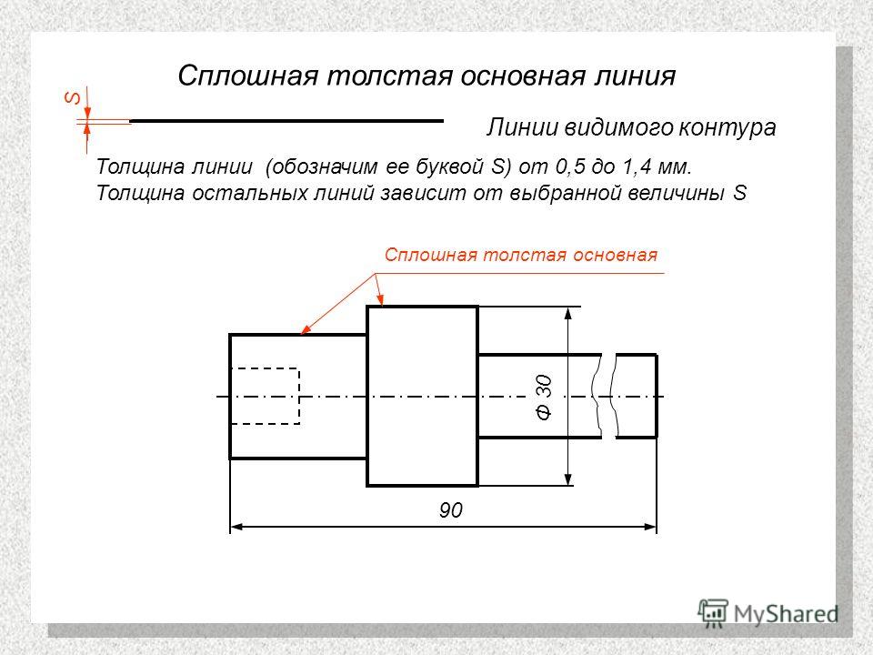 Какие линии изображены на чертеже