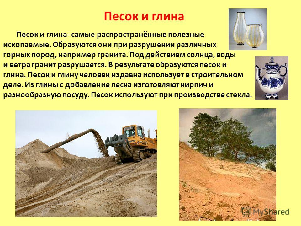 Глина доклад 3 класс окружающий. Полезные ископаемые. Полезные ископаемые песок. Песок и глина полезное ископаемое. Сообщение о песке и глине.
