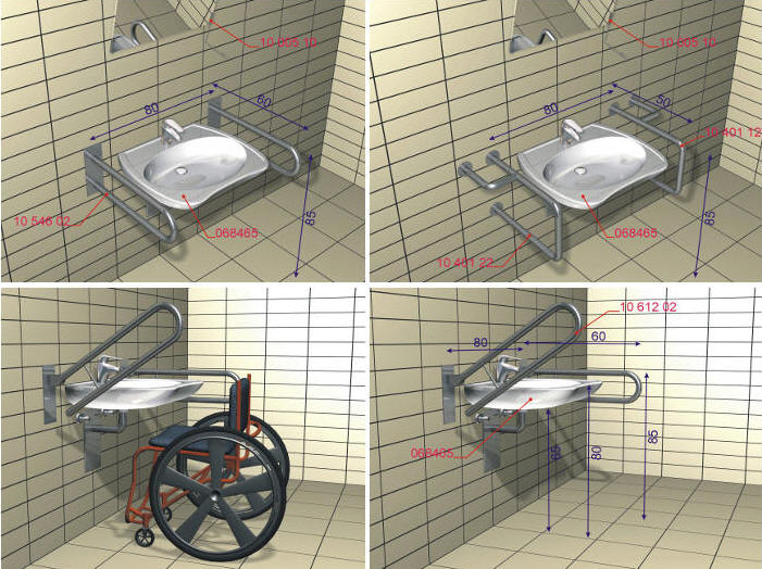 Высота раковины в туалете для инвалидов