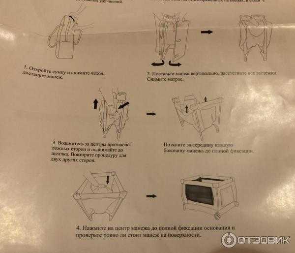 Схема сборки детского манежа