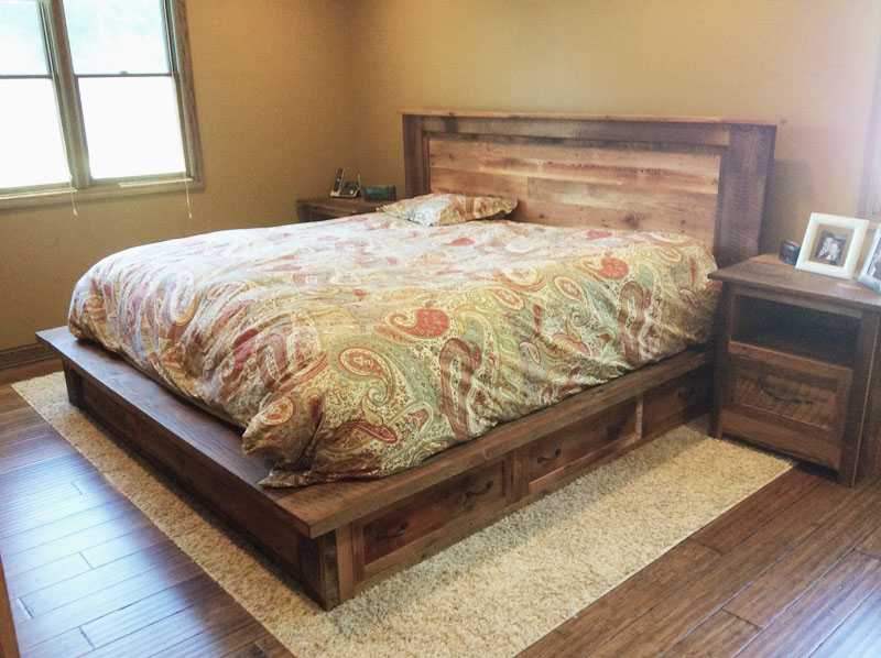 Деревянная кровать двуспальная своими руками из дерева и фото