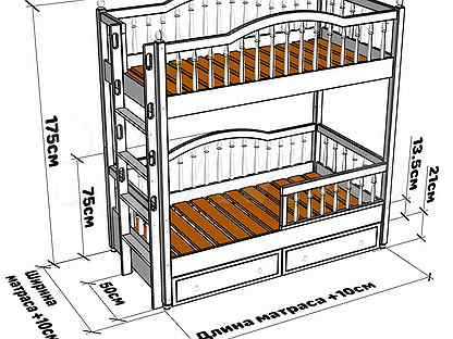 Размер армейской кровати двухъярусной
