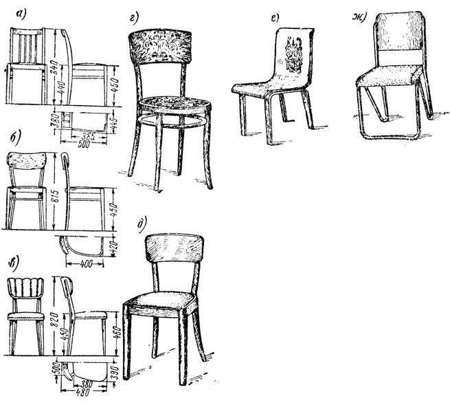 Венский стул чертеж