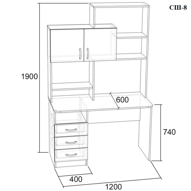 Чертеж для школьника. Компьютерный стол чертежи с размерами. Компьютерный стол с полками чертеж. Стол письменный с полками Размеры. Размеры письменного стола для школьника с ящиками и полками.