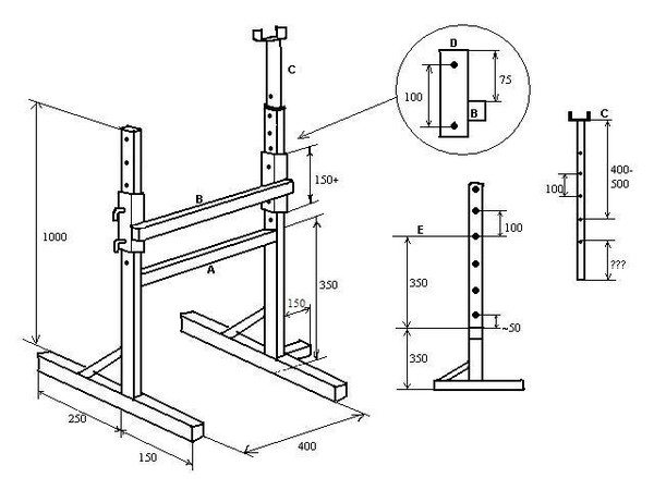 Сделать скамью для жима своими руками из дерева чертежи