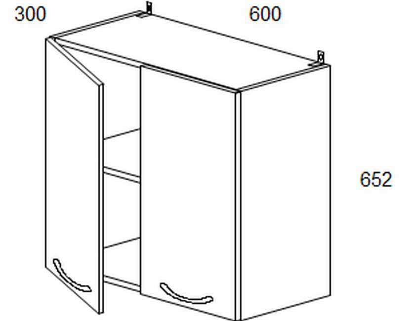 Чертеж навесного шкафа