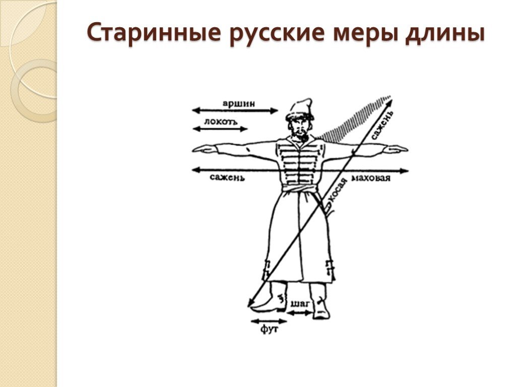 Старинная русская мера единицы длины