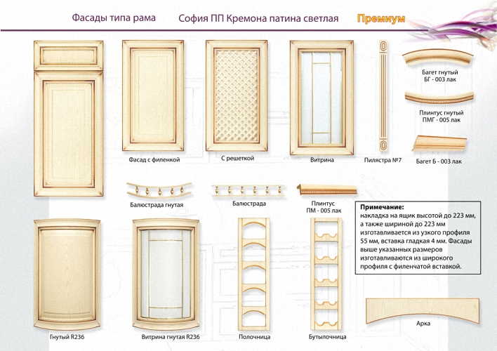 Фасады прайс. Толщина фасадов для кухни из МДФ. Кухонные фасады классика схематично. Размеры классических фасадов. Фасады Зов толщина.