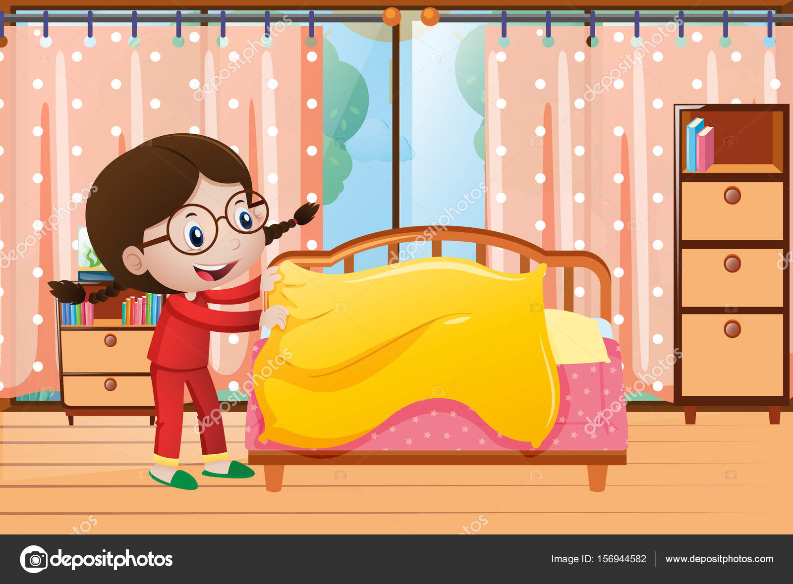Уборка постели. Кровать застели для детей. Девочка заправляет кровать. Убрать постель. Заправленная постель детская.