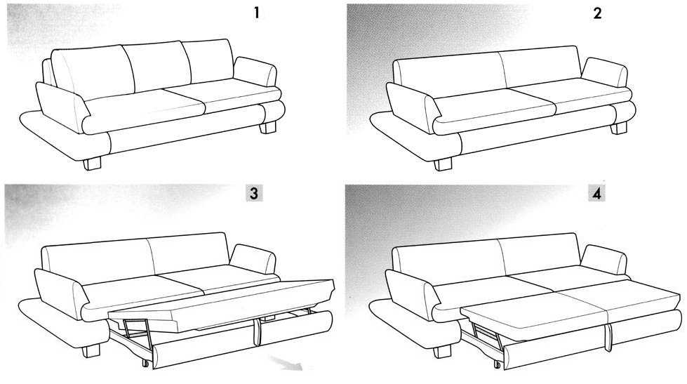 Выкатной механизм для дивана схема