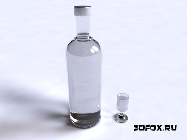 Создание стеклянной бутылки в Vray, 3d max