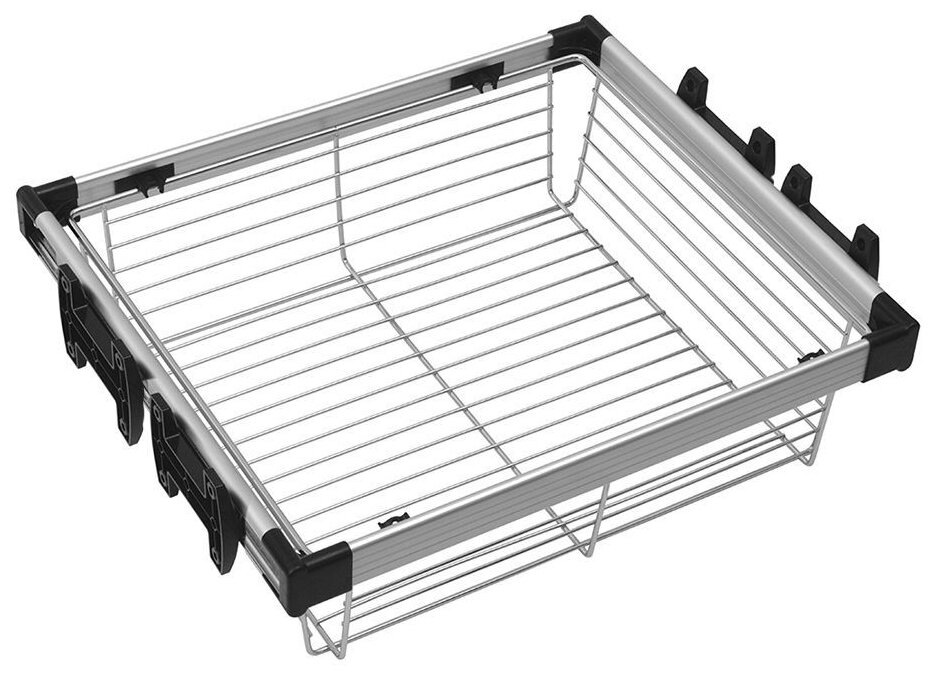 Корзина выдвижная jet с доводчиком для напольного шкафа 15 см хром