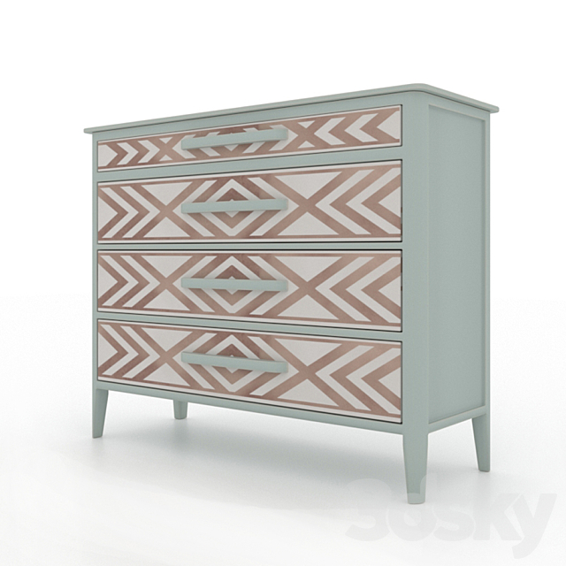 Chest of drawers in Provence style