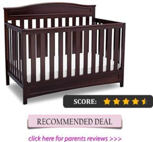 Best arched crib for short parents: Delta Children Emery 4-in-1 convertible crib