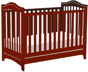 Standard size baby cribs: traditional non-convertible crib