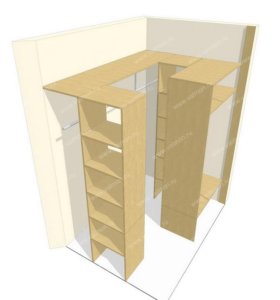 Гардеробная 1 на 1 планировка