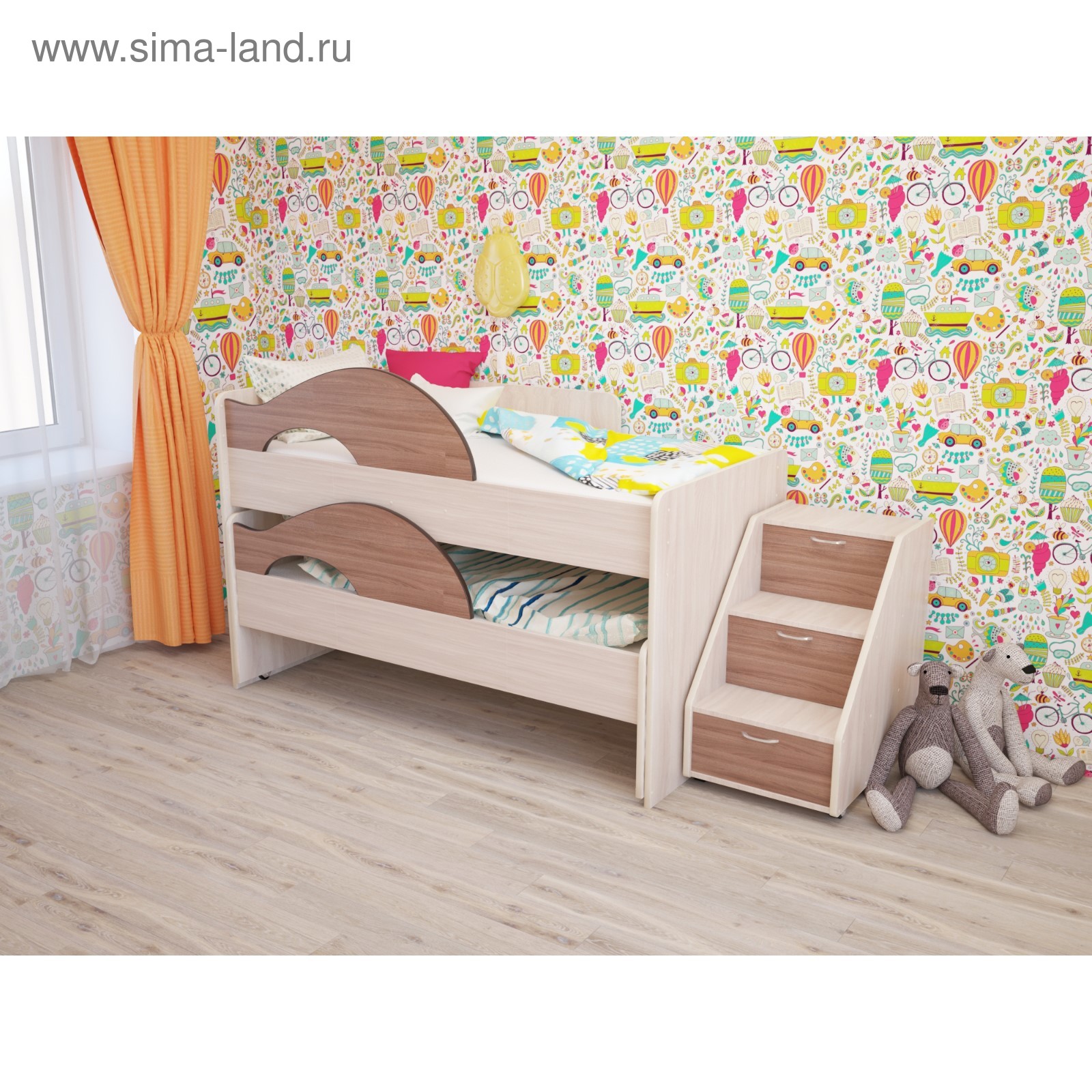 Встроенные кровати для двоих детей