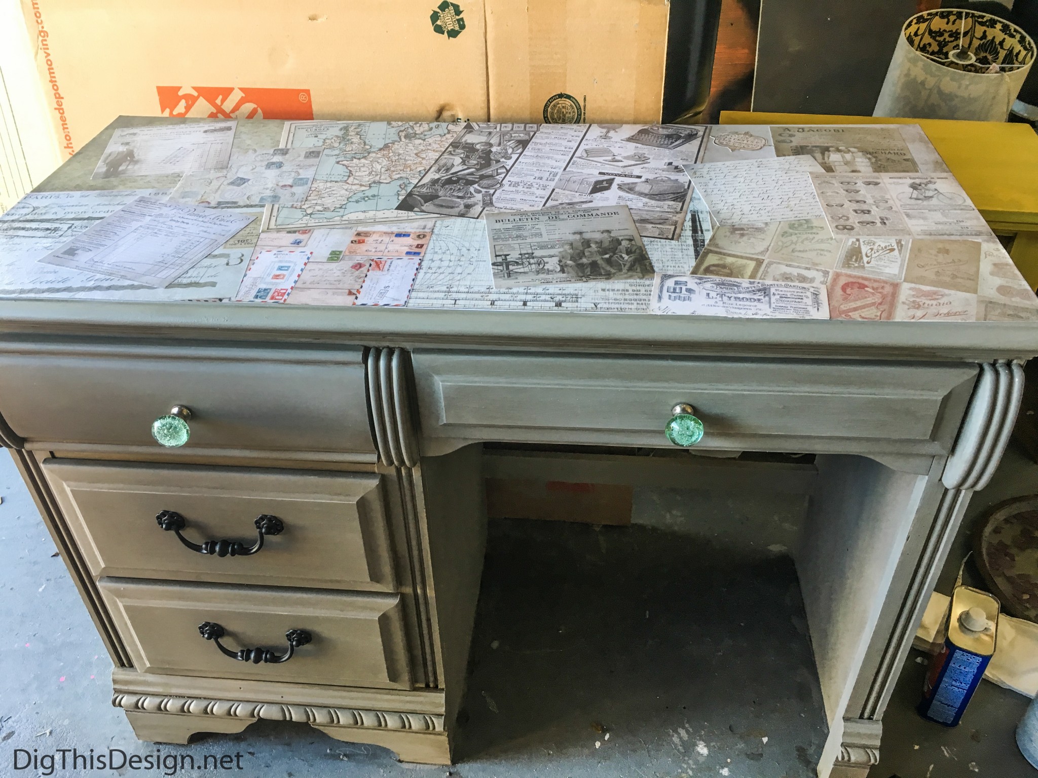 реставрация советского письменного стола