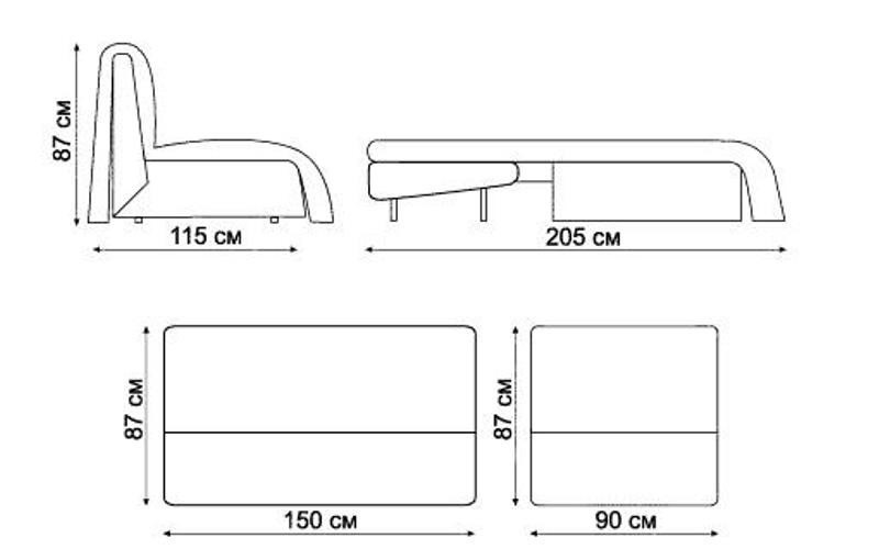 Кресло кровать схема и чертежи