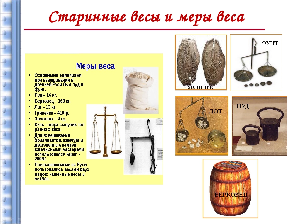 Старинные меры веса картинки