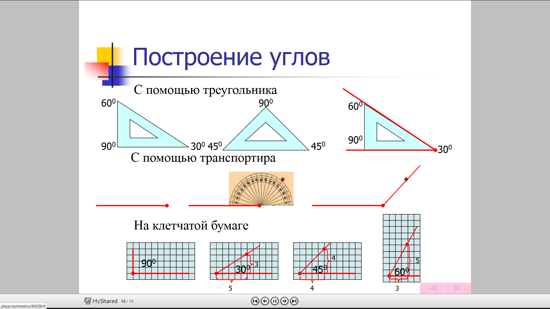 Как измерить углы треугольника