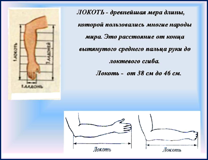 Локоть мера длины картинка