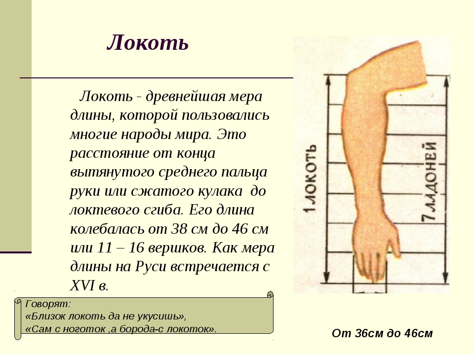 Локоть мера длины картинка