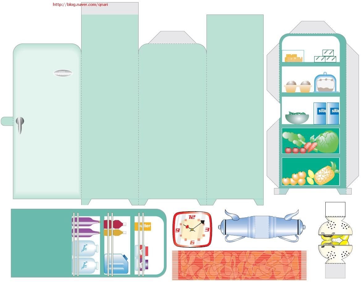 Холодильник для бумажных кукол