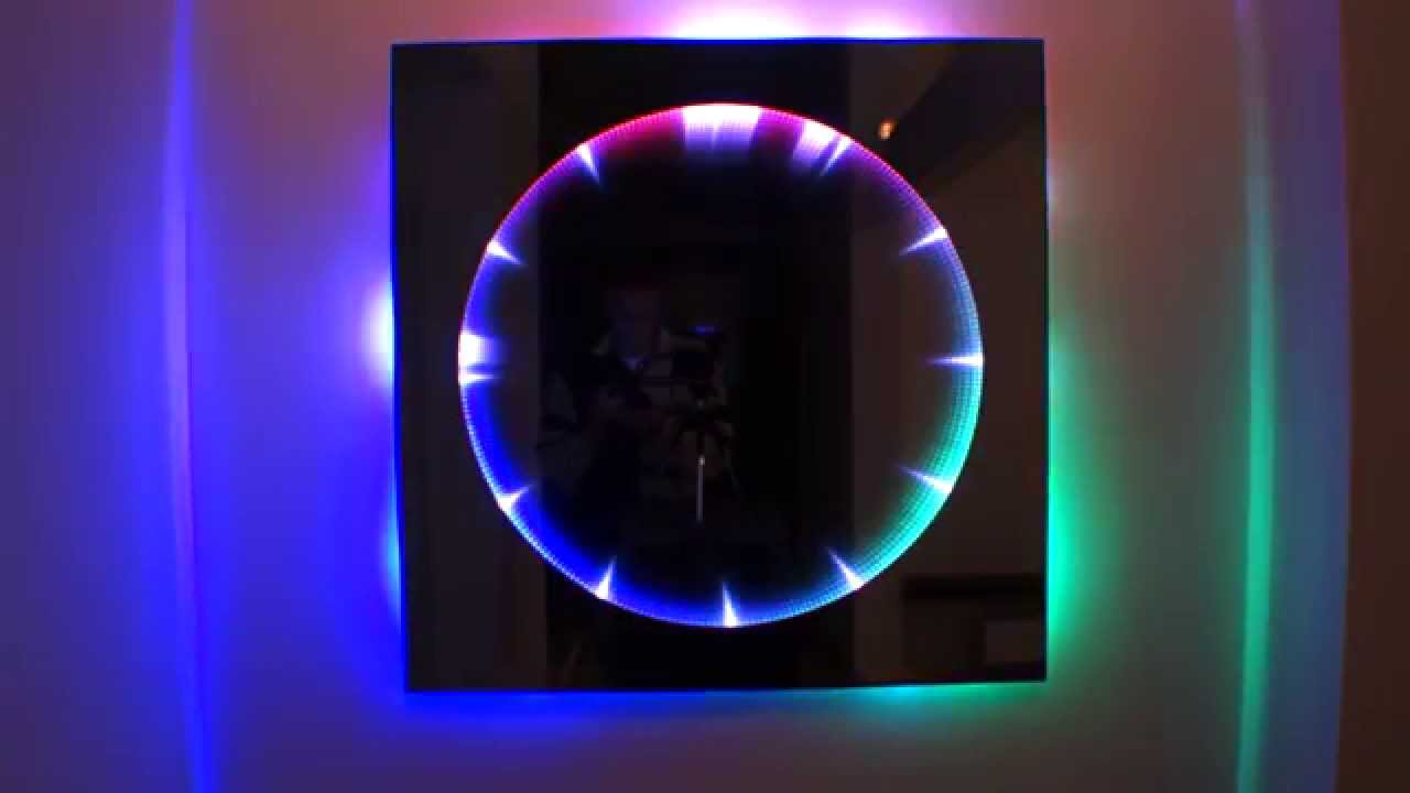 Зеркальный час. Infinity Mirror Clock. ,Часы Infinity Mirror часы. Бесконечное зеркало часы. Часы с эффектом бесконечности.