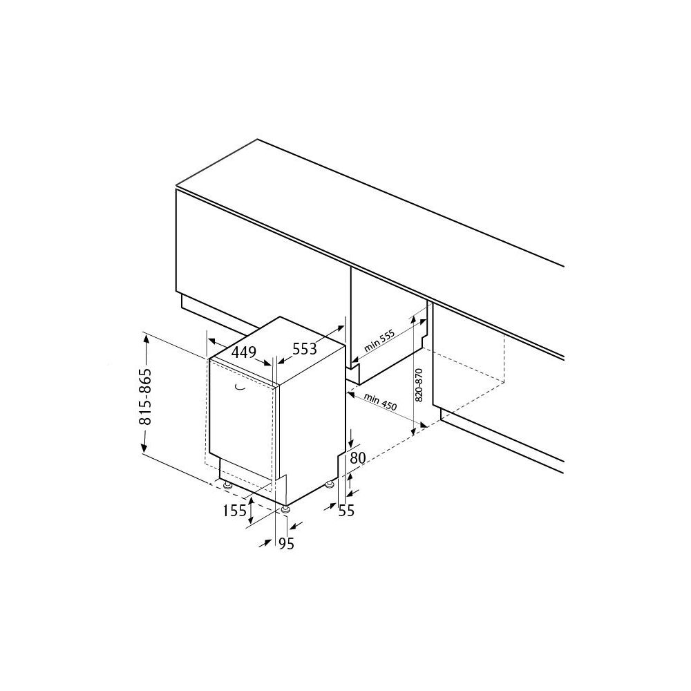 Встроенная посудомоечная машина размеры для установки в мебель