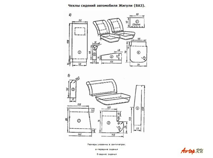 Выкройка чехлов на ваз 2107 своими руками