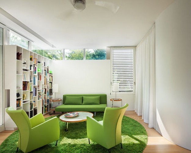 диван зеленого цвета в стиле модерн