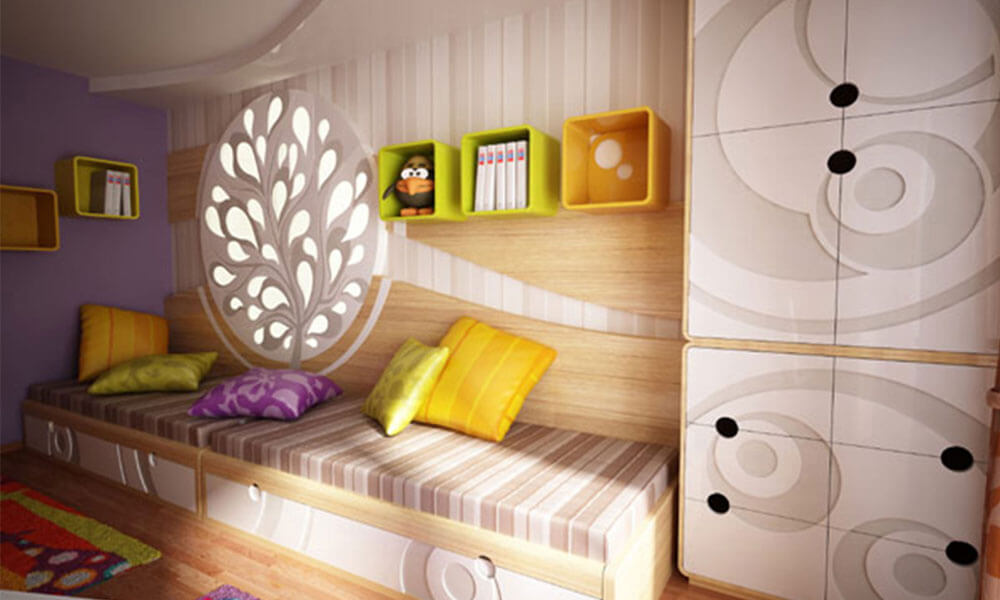 Дизайн детской со шкафом в интерьере