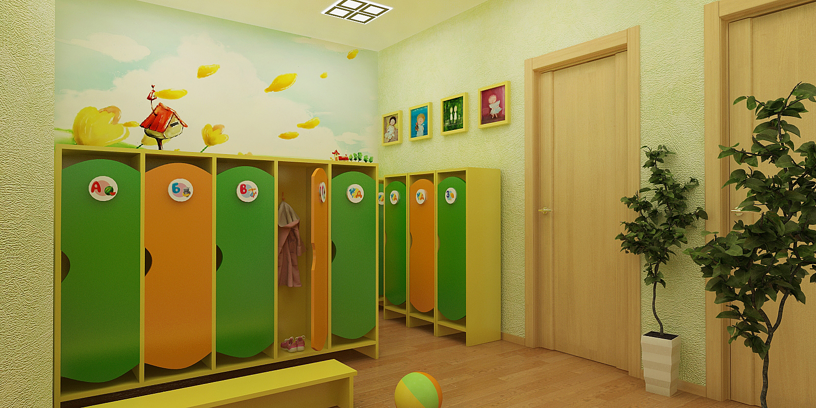 Шкаф для инвентаря в детском саду