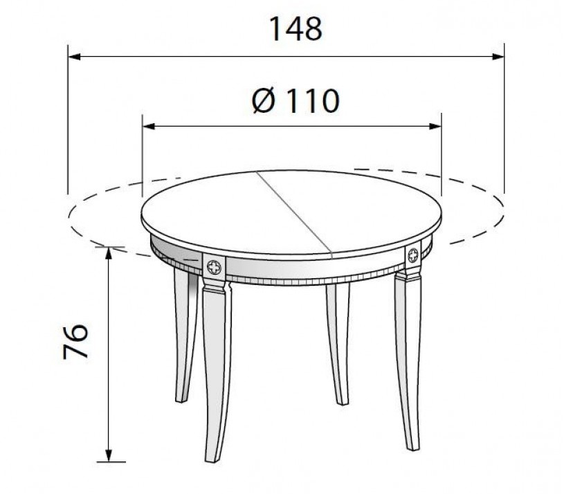 Размер круглого банкетного стола