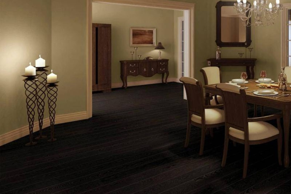 Сочетание пола и стен. Коричневый цвет пола. Коричневый пол в интерьере. Паркетная доска мореный дуб. Темный пол в квартире.